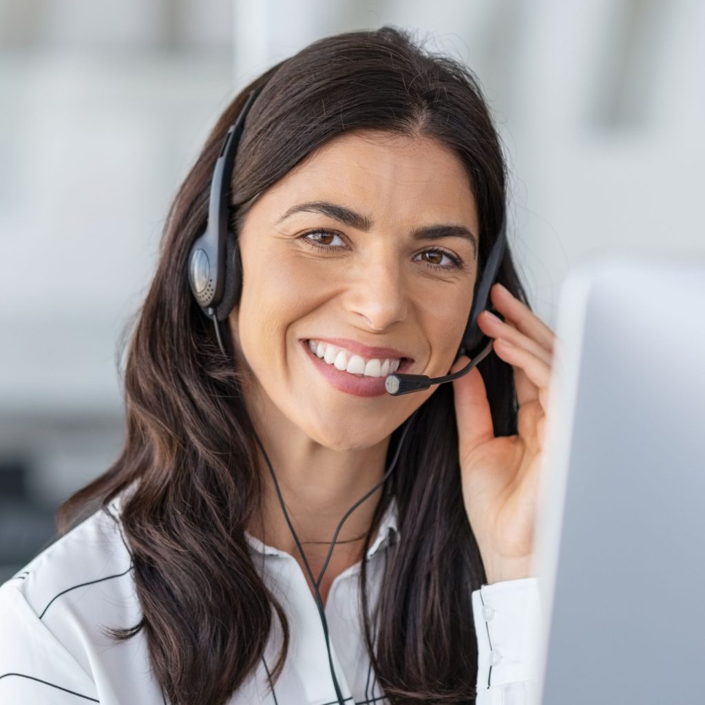 Woman on Headset